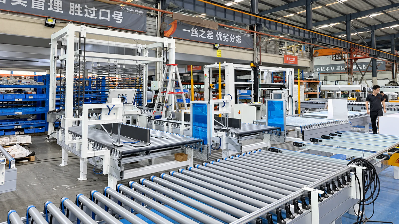 FORTRAN conveyor and packaging equipment under assembly in the Foshan workshop