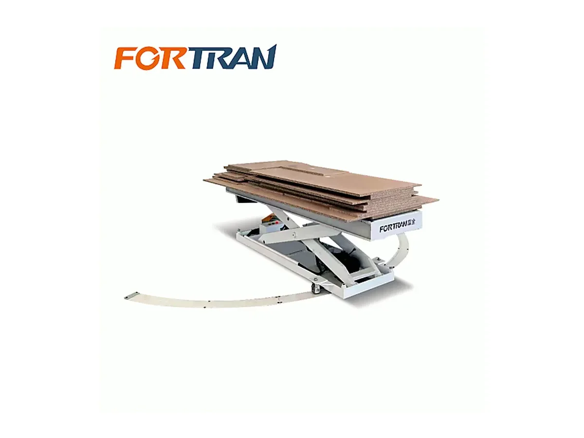 1-Ton Fixed Roller Lifting Table with 90° Rotating Track