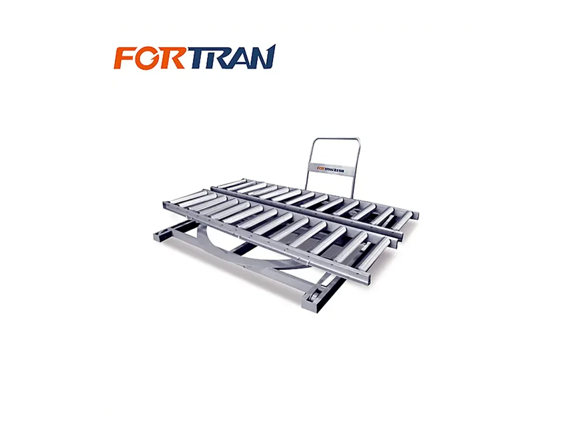 Double-Row Roller Turntable Trolley